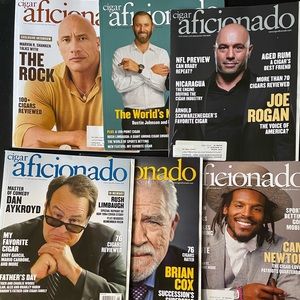 Entire Year's issues (6) of 2021 Cigar Aficionado Magazine